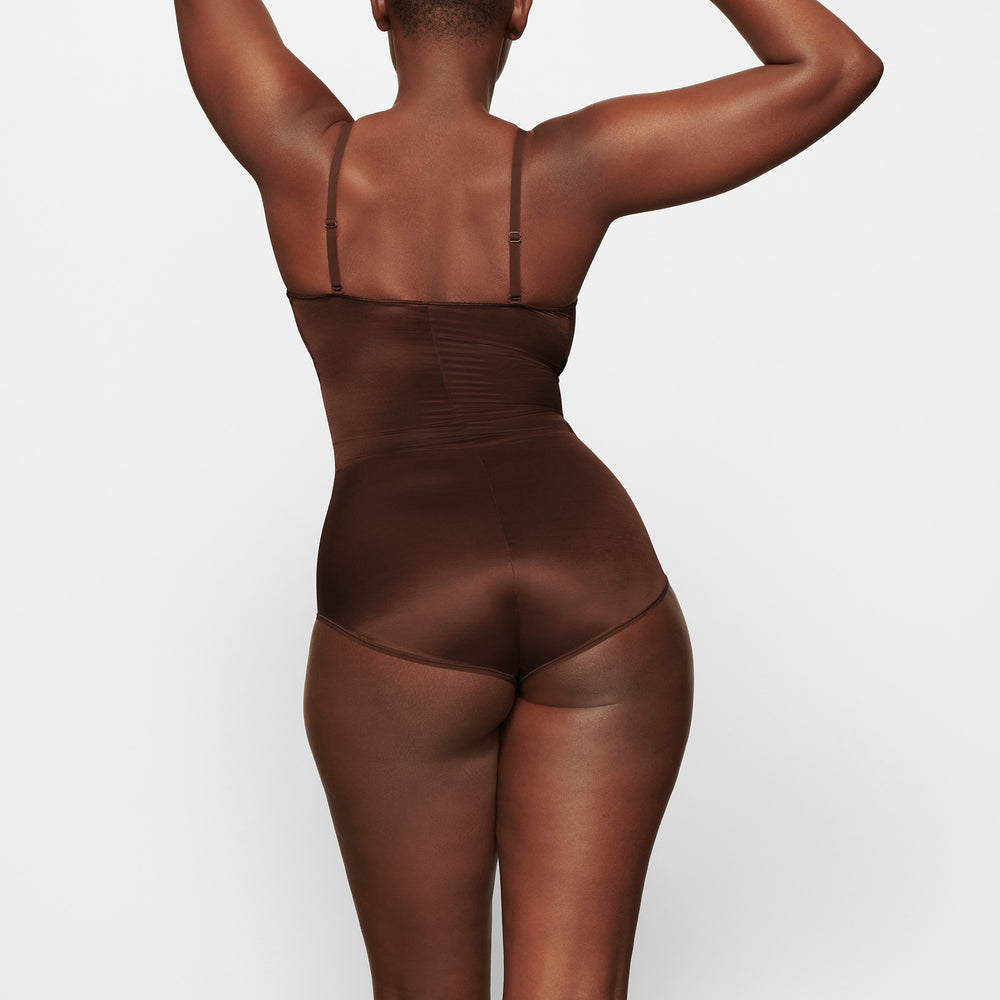 Skims BARELY THERE BODYSUIT BRIEF W/ SNAPS Bodysuit Chocola | 07LDWSIZP