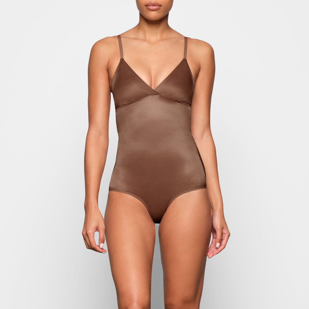 Skims BARELY THERE BODYSUIT BRIEF W/ SNAPS Bodysuit Bruin | 34UTYGZOK