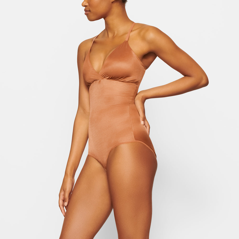 Skims BARELY THERE BODYSUIT BRIEF W/ SNAPS Bodysuit Abrikoos | 42AUJQCBK