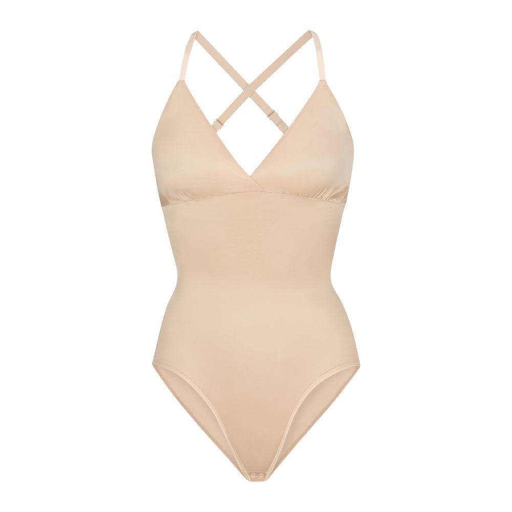 Skims BARELY THERE BODYSUIT BRIEF W/ SNAPS Bodysuit Bruin | 60MKOGHAY