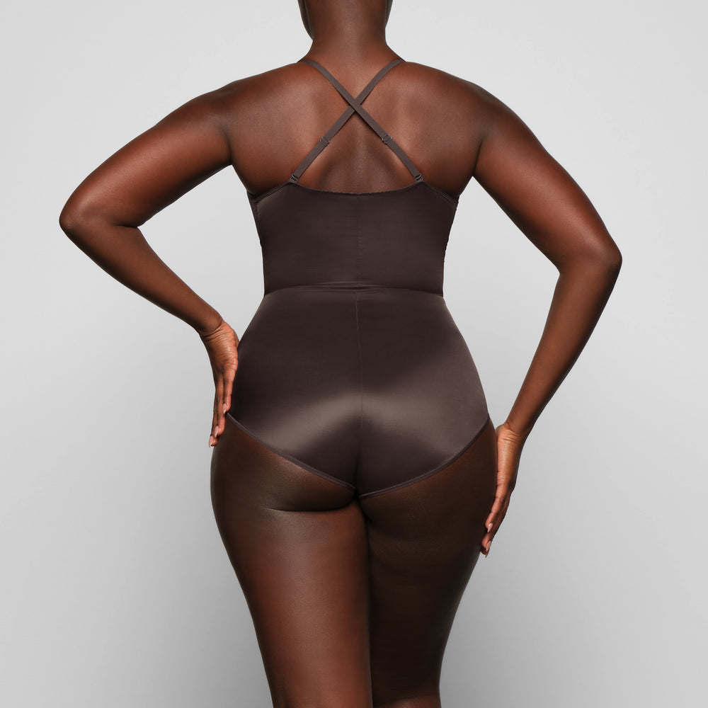 Skims BARELY THERE BODYSUIT BRIEF W/ SNAPS Bodysuit Koffie | 96JFKGWIE
