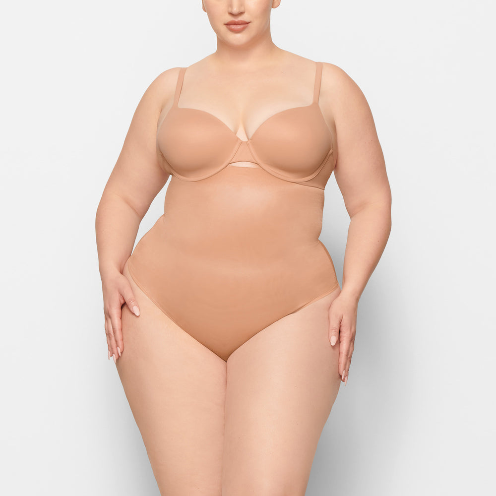 Skims BARELY THERE HIGH WAIST Thong Beige | 85TEOVGMS
