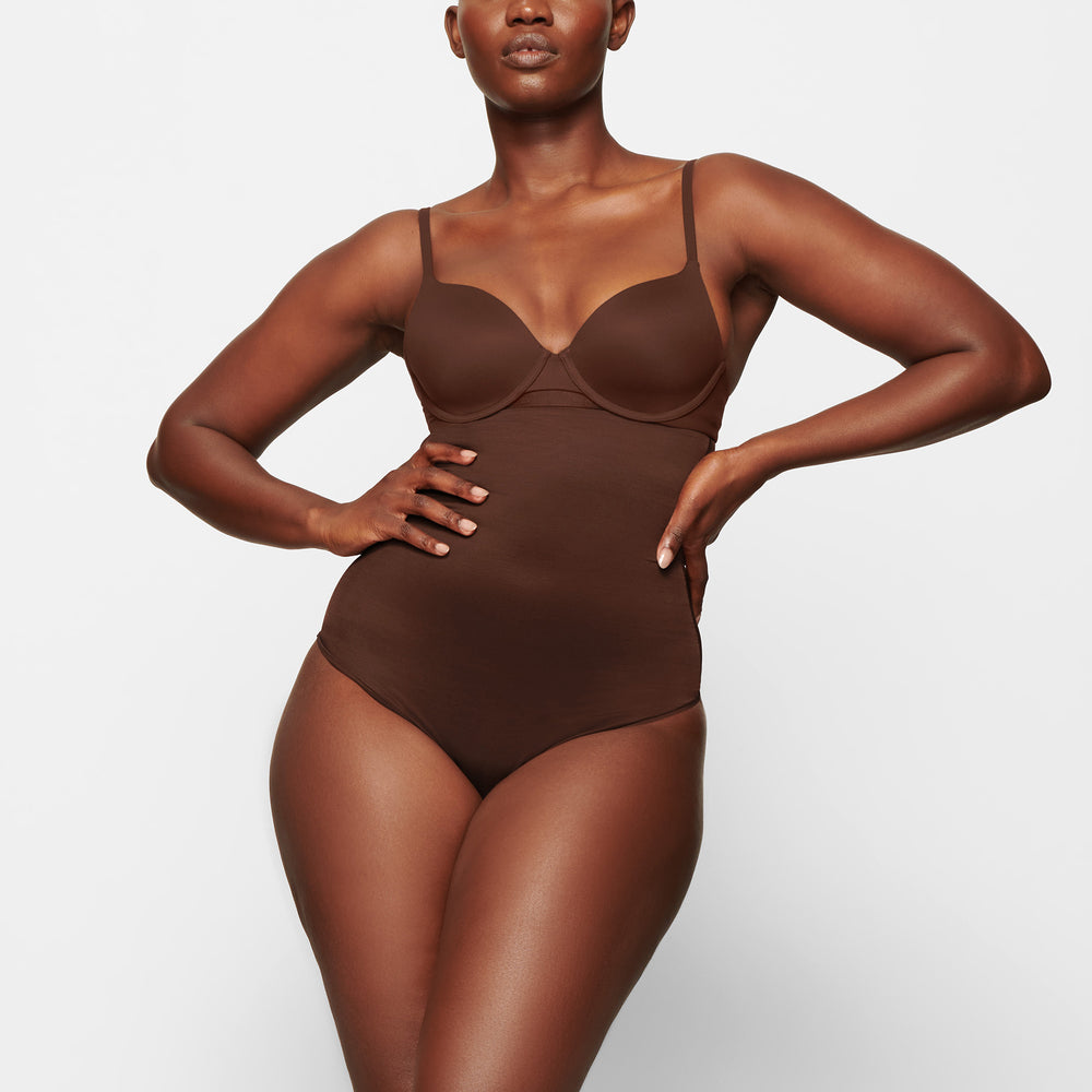 Skims BARELY THERE HIGH WAIST Thong Chocola | 40FLHSVZG
