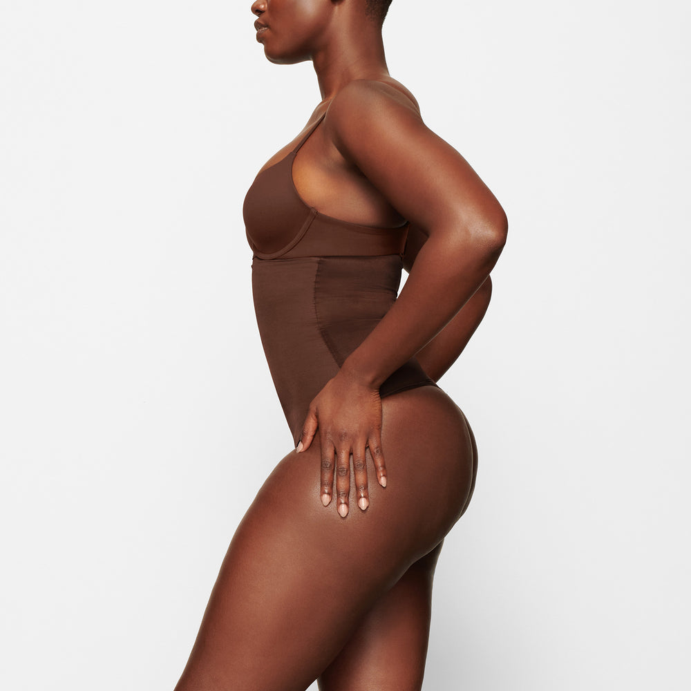 Skims BARELY THERE HIGH WAIST Thong Chocola | 40FLHSVZG