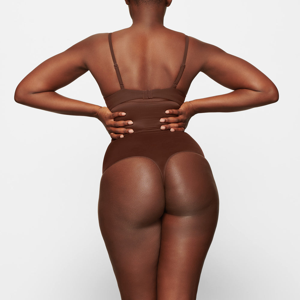 Skims BARELY THERE HIGH WAIST Thong Chocola | 40FLHSVZG