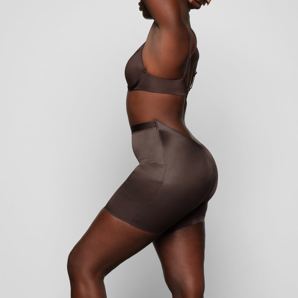 Skims BARELY THERE LOW BACK Korte Broek Koffie | 81SOXCNGQ