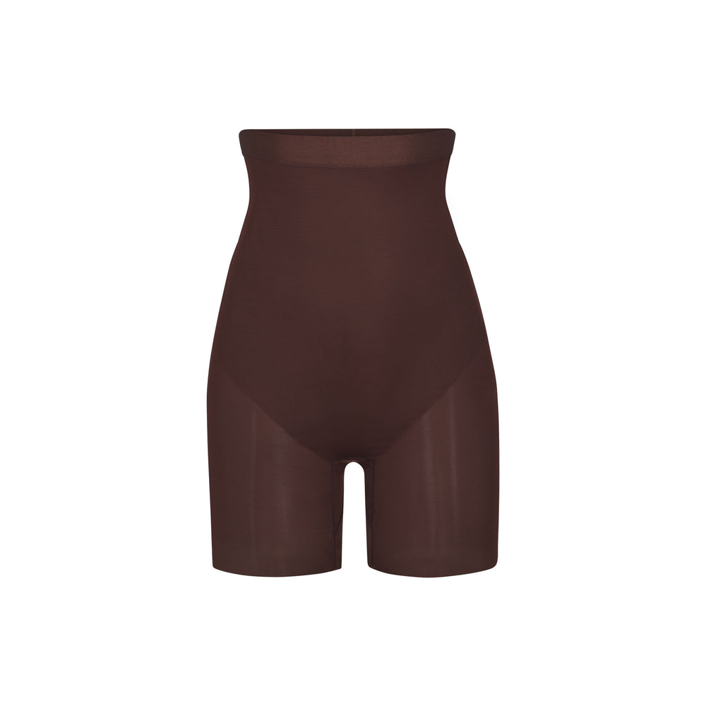 Skims BARELY THERE MID THIGH Korte Broek Chocola | 24KFXLQBZ