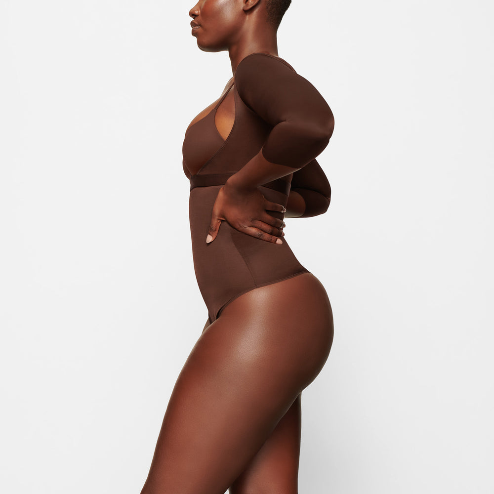 Skims BARELY THERE OPEN Arm Shapewear Chocola | 94FOLHCIA