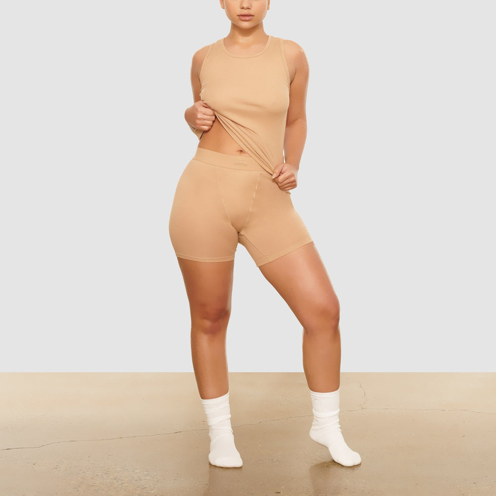 Skims BOYFRIEND Boxer Shorts Beige | 58VQEJLGO