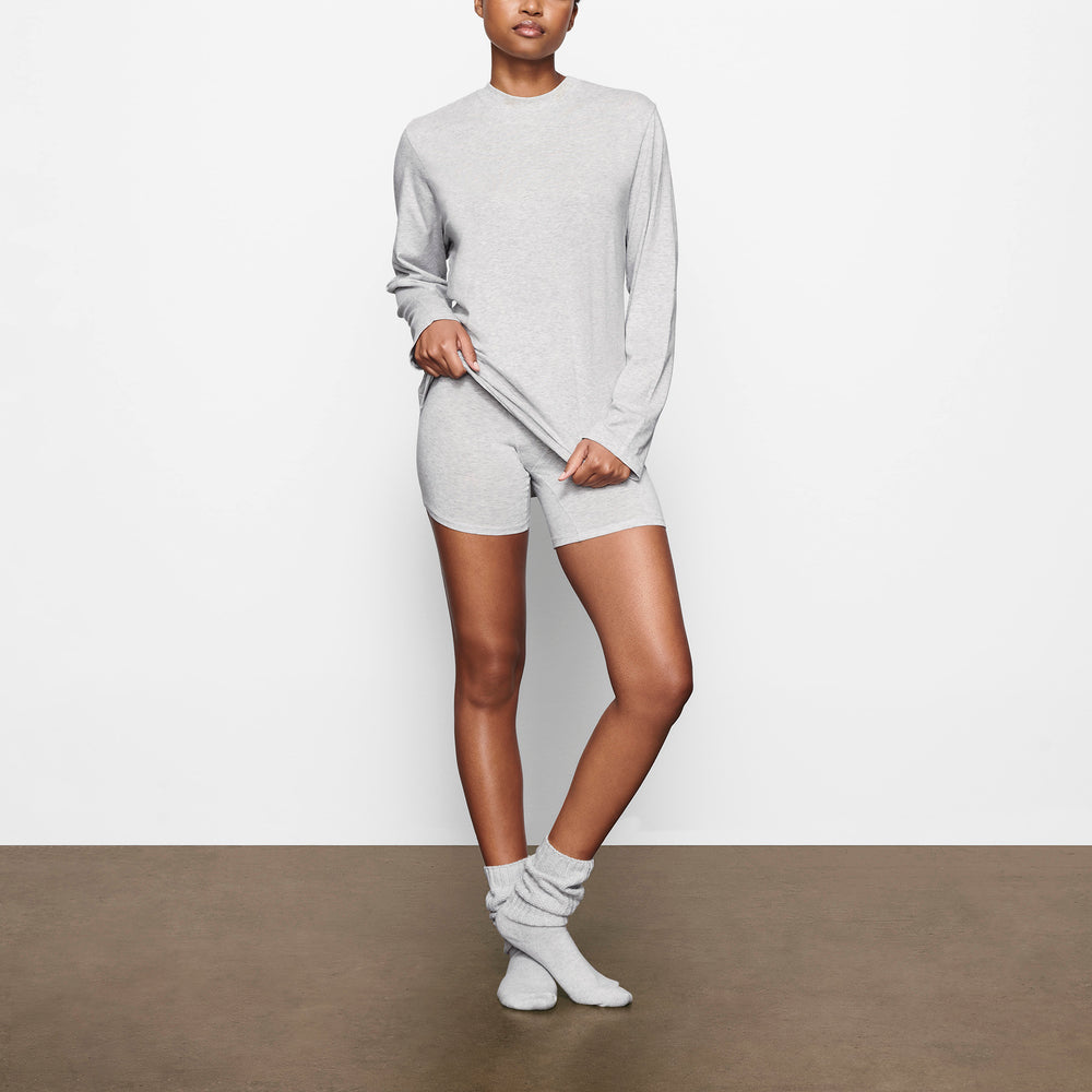Skims BOYFRIEND LONG SLEEVE T-shirt Lichtgrijs | 42KNFTLWG