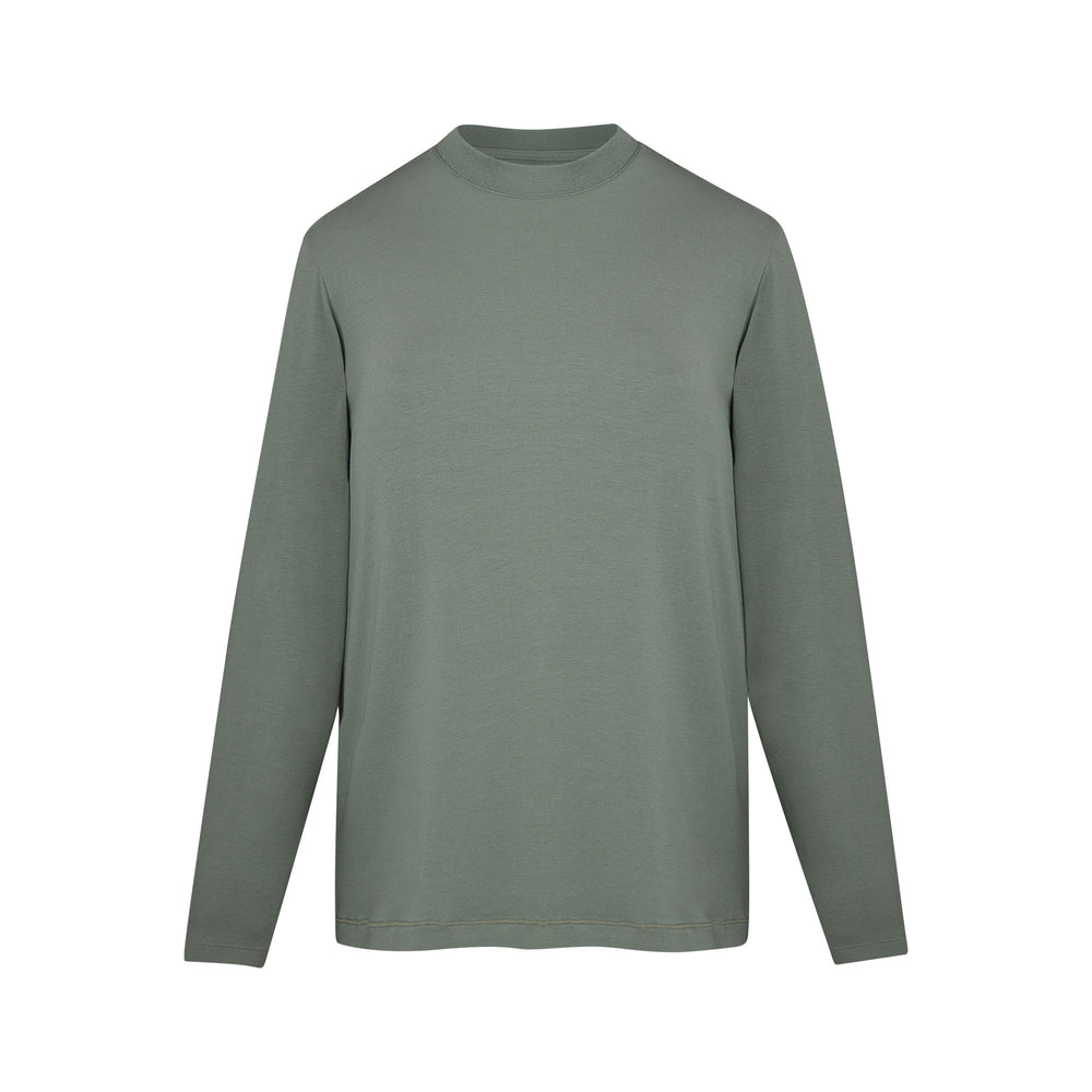 Skims BOYFRIEND LONG SLEEVE T-shirt Lichtgroen | 64LOJNZFK
