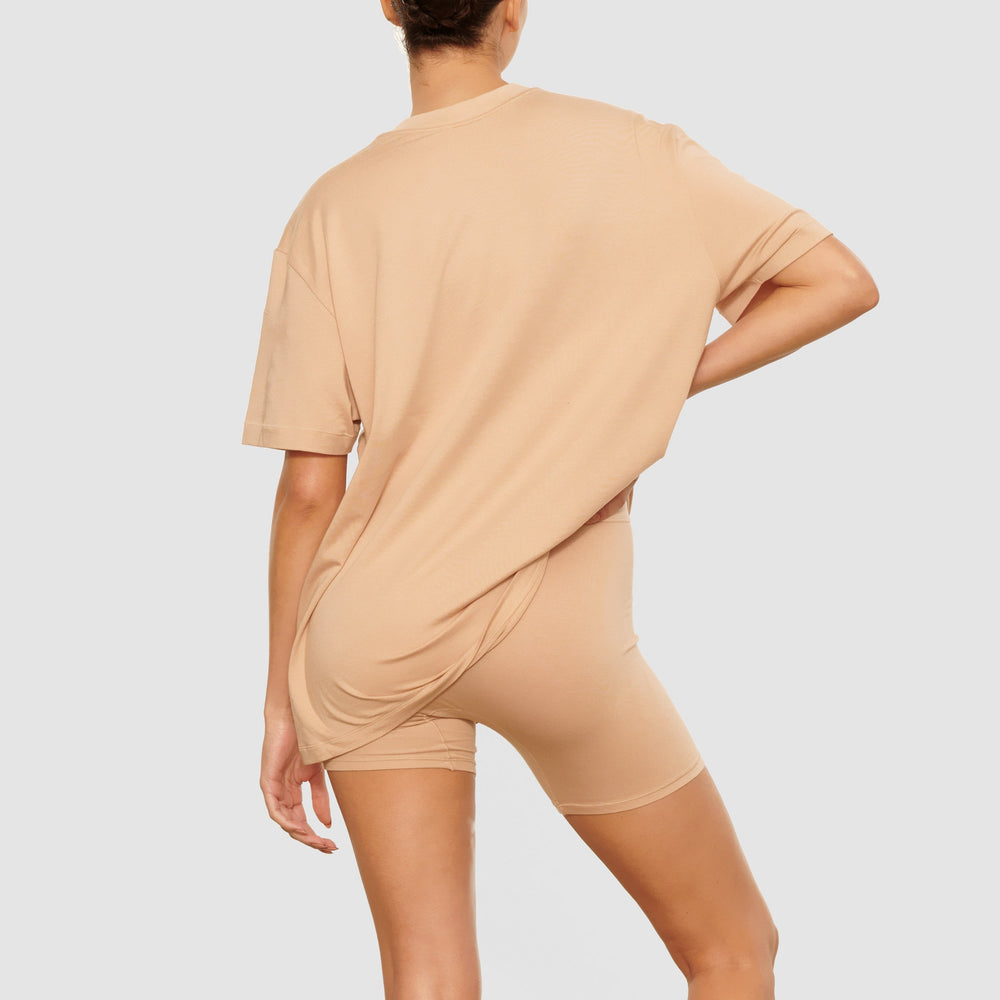 Skims BOYFRIEND T-shirt Beige | 05EVZYFJG