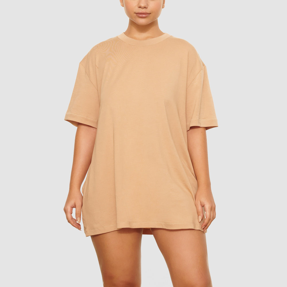 Skims BOYFRIEND T-shirt Beige | 42PIEDRTX