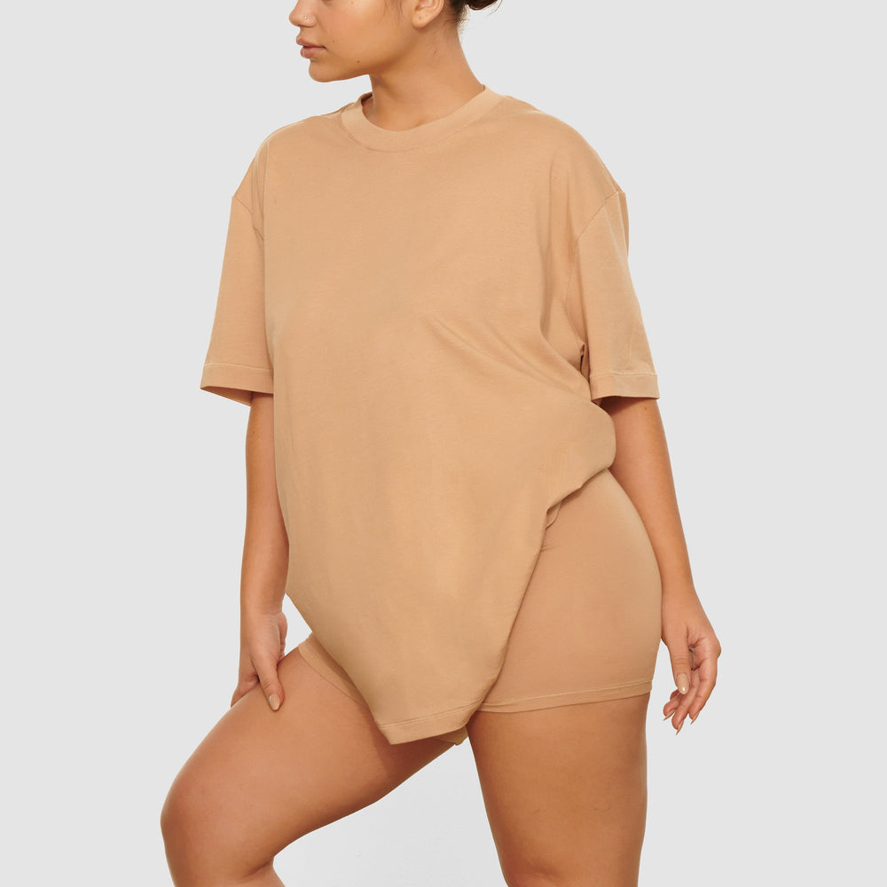 Skims BOYFRIEND T-shirt Beige | 42PIEDRTX