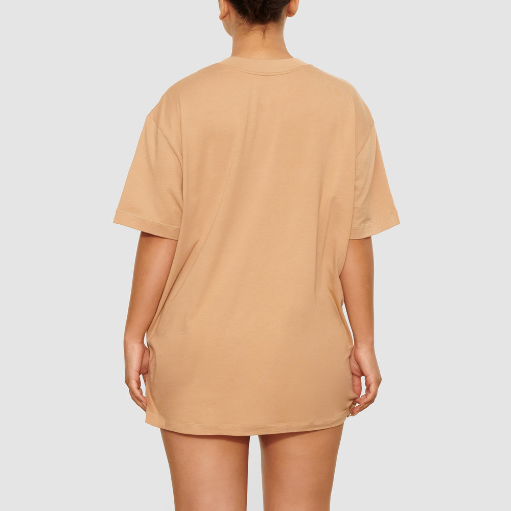 Skims BOYFRIEND T-shirt Beige | 42PIEDRTX