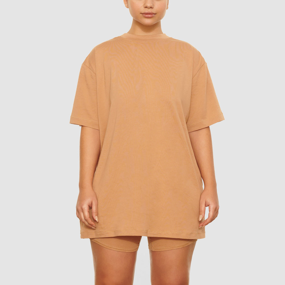 Skims BOYFRIEND T-shirt Beige | 68HFQZMTV