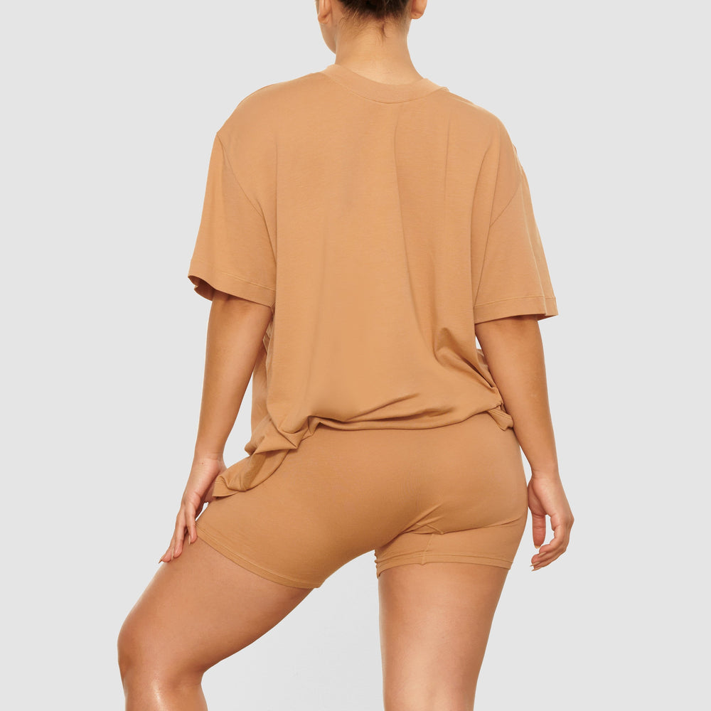 Skims BOYFRIEND T-shirt Beige | 68HFQZMTV