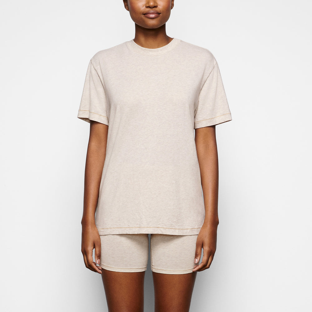 Skims BOYFRIEND T-shirt Wit | 63WVZBQTS
