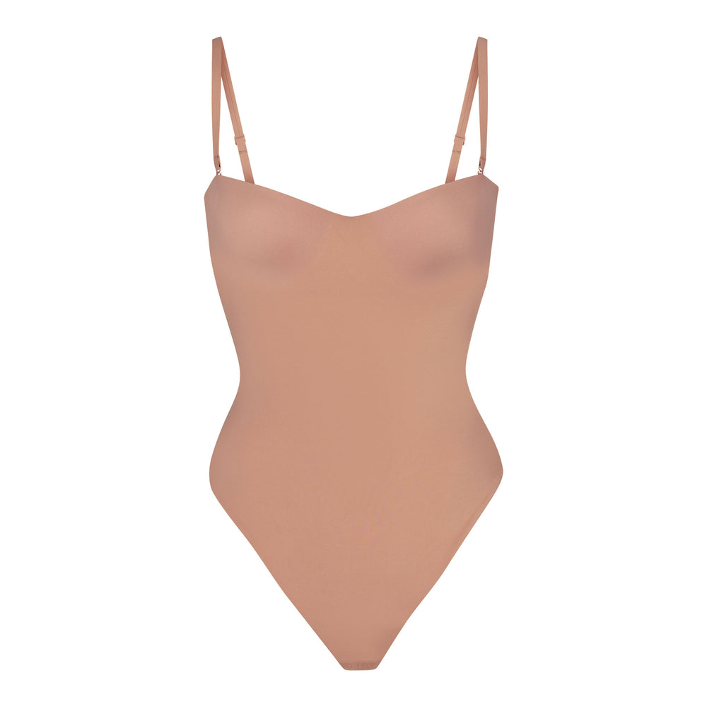 Skims CONTOUR LIFT STRAIGHT NECK Bodysuit Abrikoos | 40NGOSQZW
