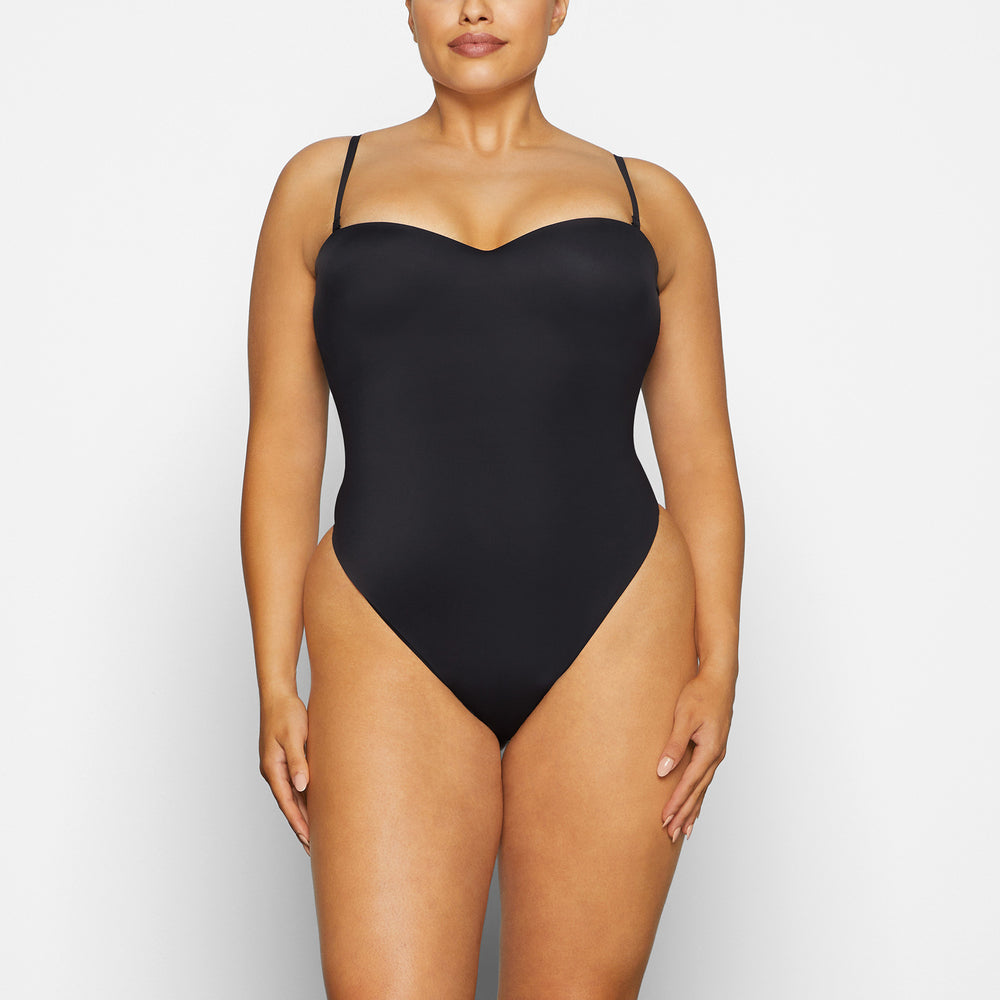 Skims CONTOUR LIFT STRAIGHT NECK Bodysuit Zwart | 49ZCFVBOG