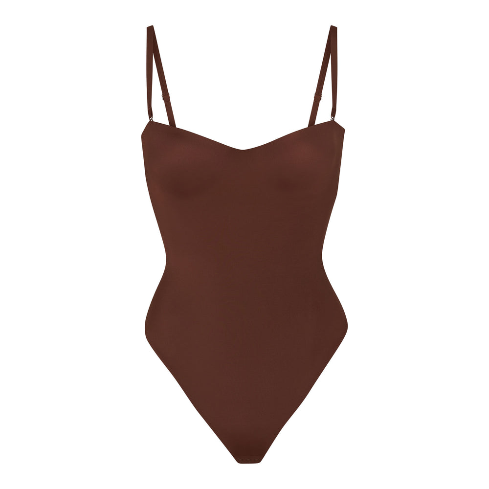 Skims CONTOUR LIFT STRAIGHT NECK Bodysuit Chocola | 65KSXDPHF