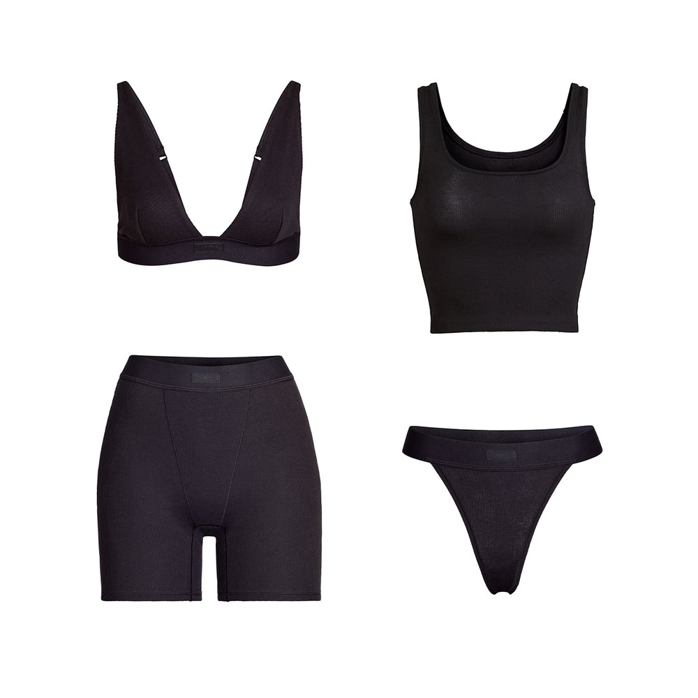 Skims COTTON EVERYDAY Bundle Zwart | 40CADEUKL