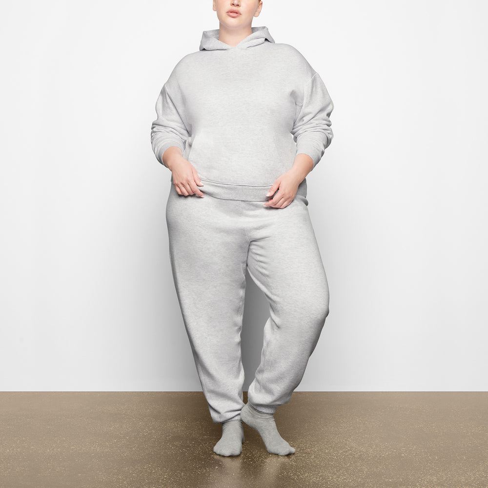 Skims COTTON FLEECE PULLOVER Hoodie Lichtgrijs | 84KBPXQYA