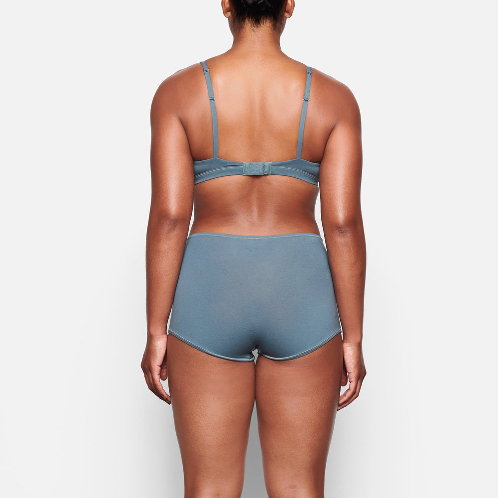 Skims COTTON JERSEY Boy Short Blauw | 63ZNIDKYV