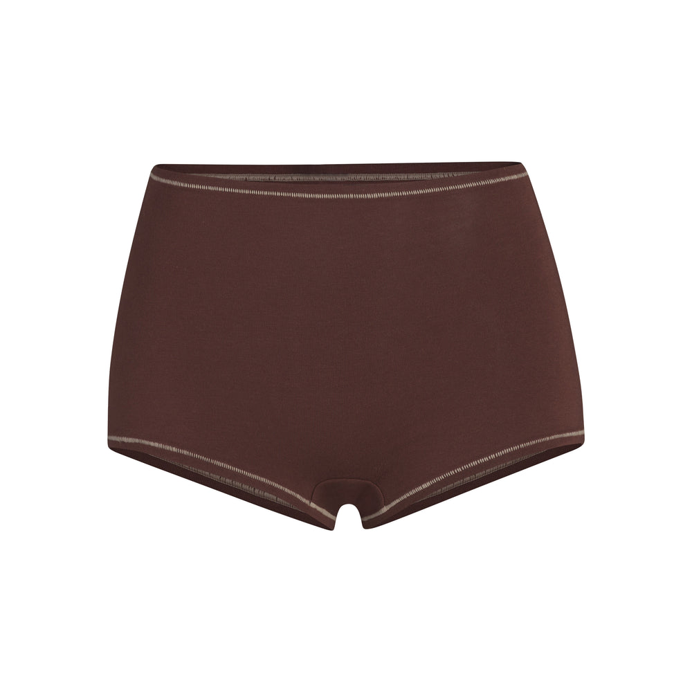 Skims COTTON JERSEY Boy Short Chocola | 54QBNJCYG