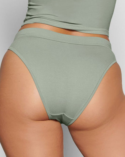 Skims COTTON JERSEY CHEEKY Tanga Blauw | 18XPVDSUW