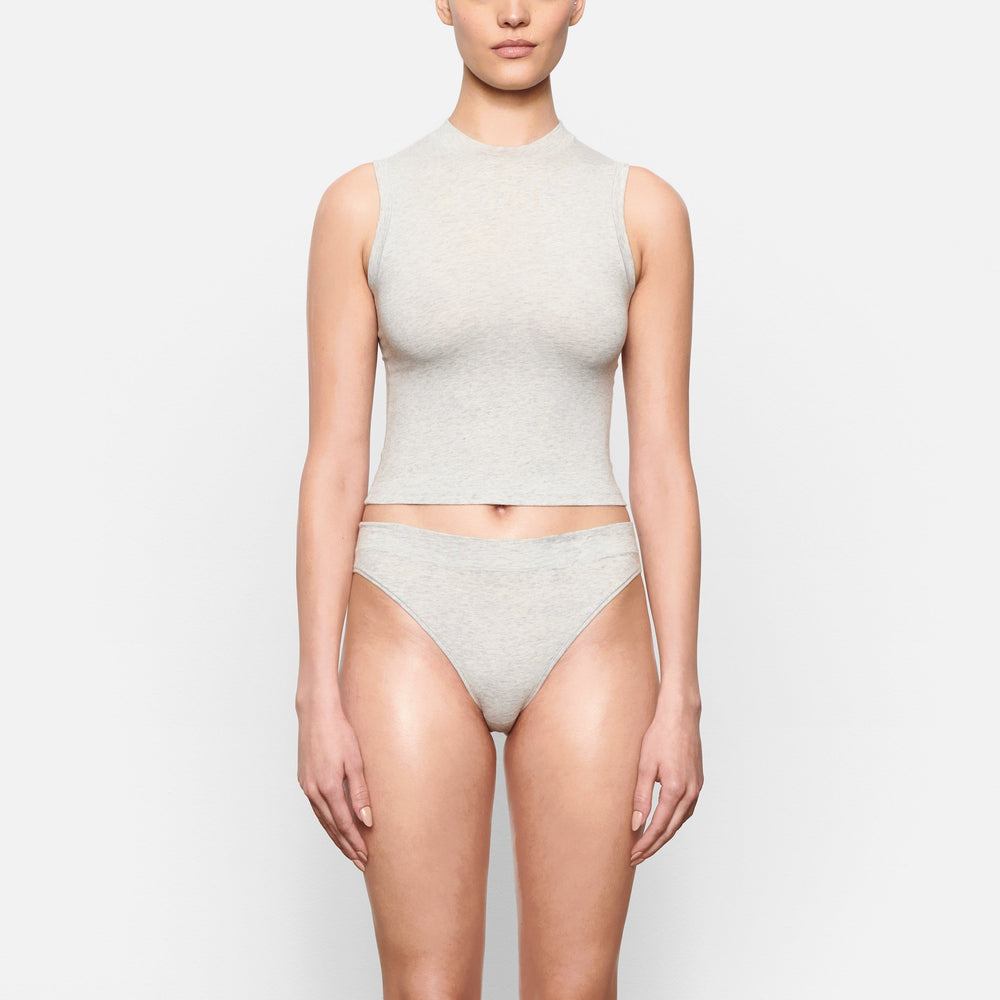 Skims COTTON JERSEY CHEEKY Tanga Lichtgrijs | 10OQDVFLT