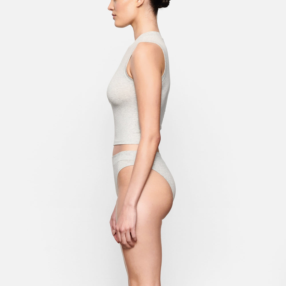 Skims COTTON JERSEY CHEEKY Tanga Lichtgrijs | 10OQDVFLT