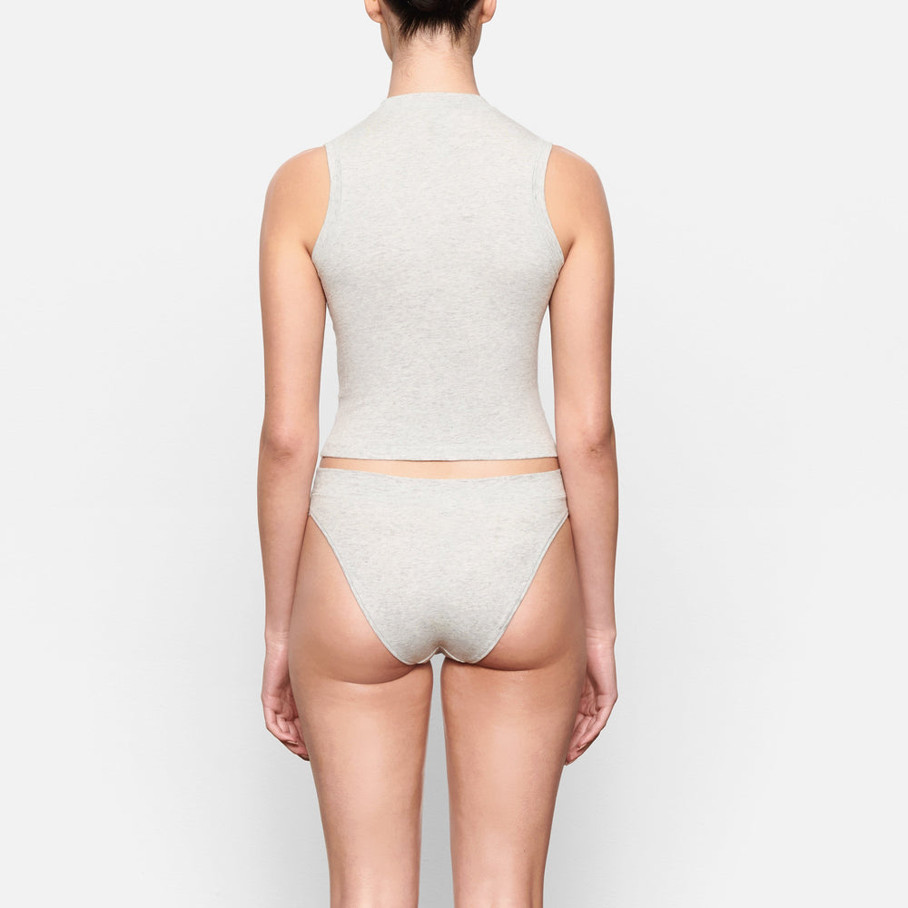 Skims COTTON JERSEY CHEEKY Tanga Lichtgrijs | 10OQDVFLT