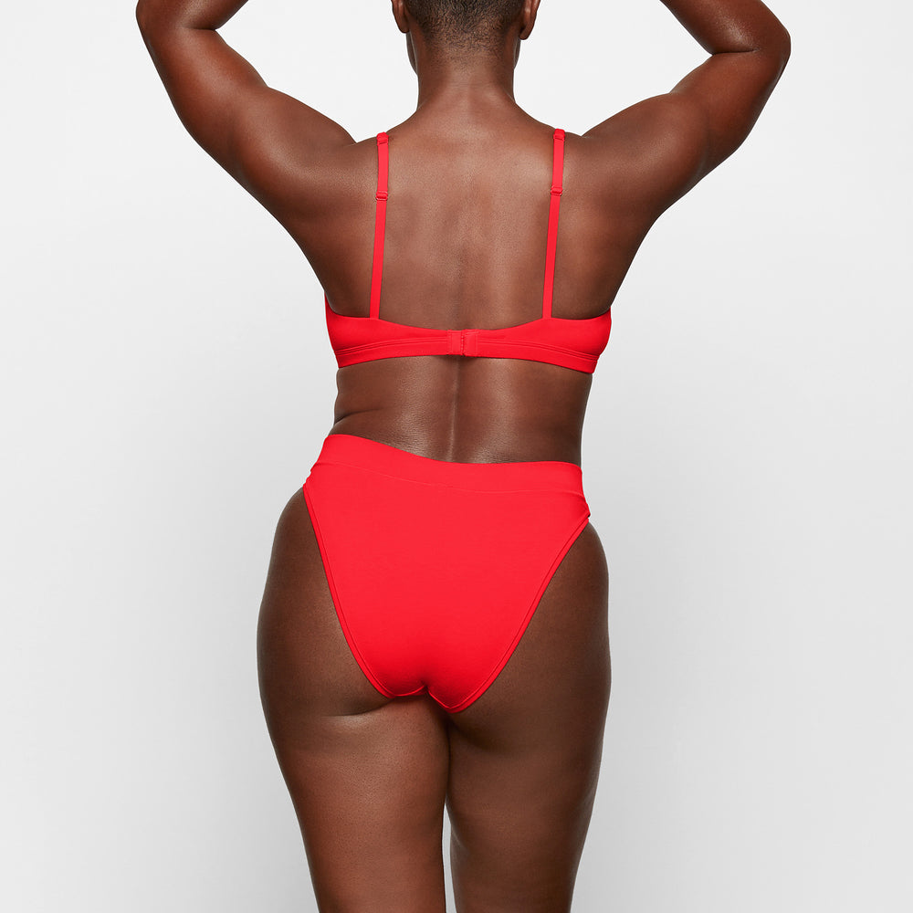 Skims COTTON JERSEY CHEEKY Tanga Rood | 27RLDSJUY