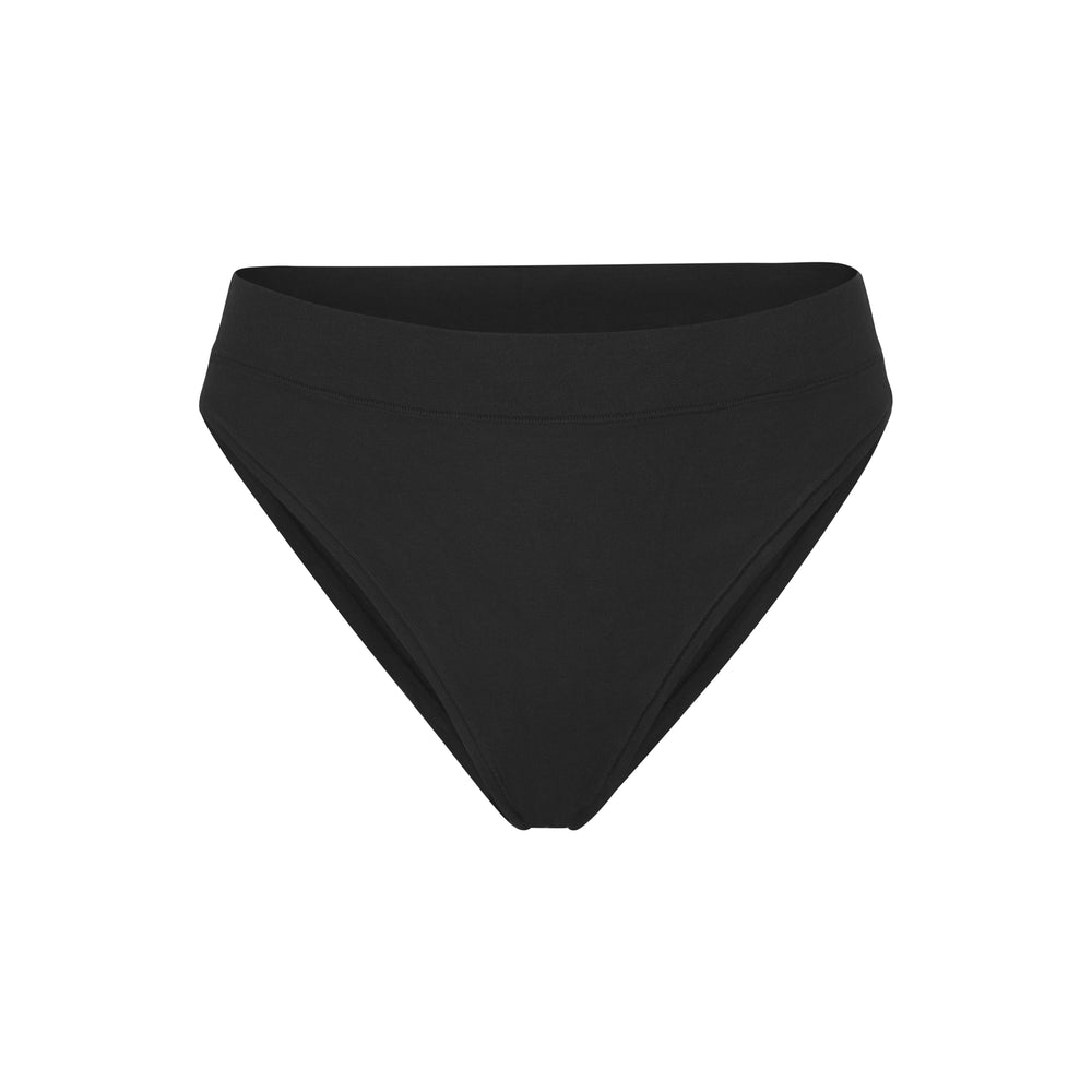 Skims COTTON JERSEY CHEEKY Tanga Zwart | 28YZDBOHT