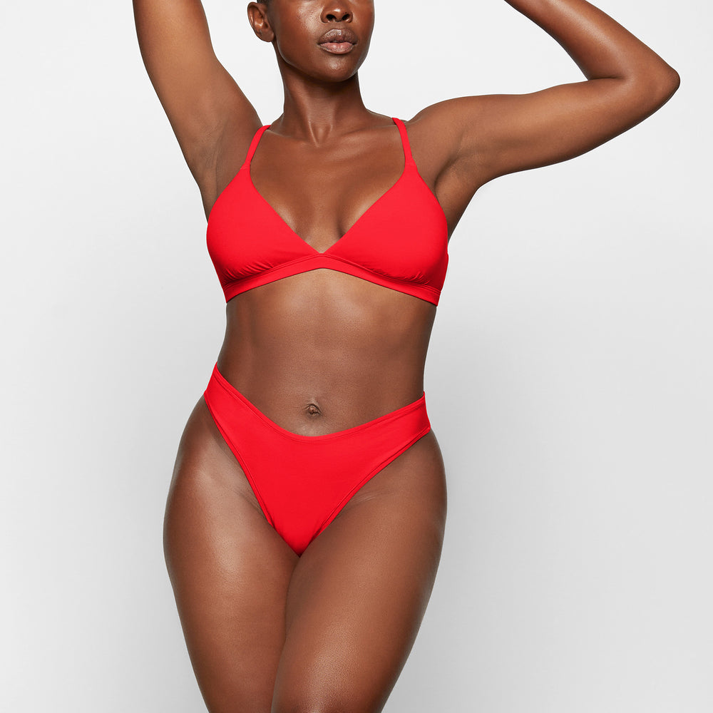 Skims COTTON JERSEY DIPPED Thong Rood | 72PGRWCFA