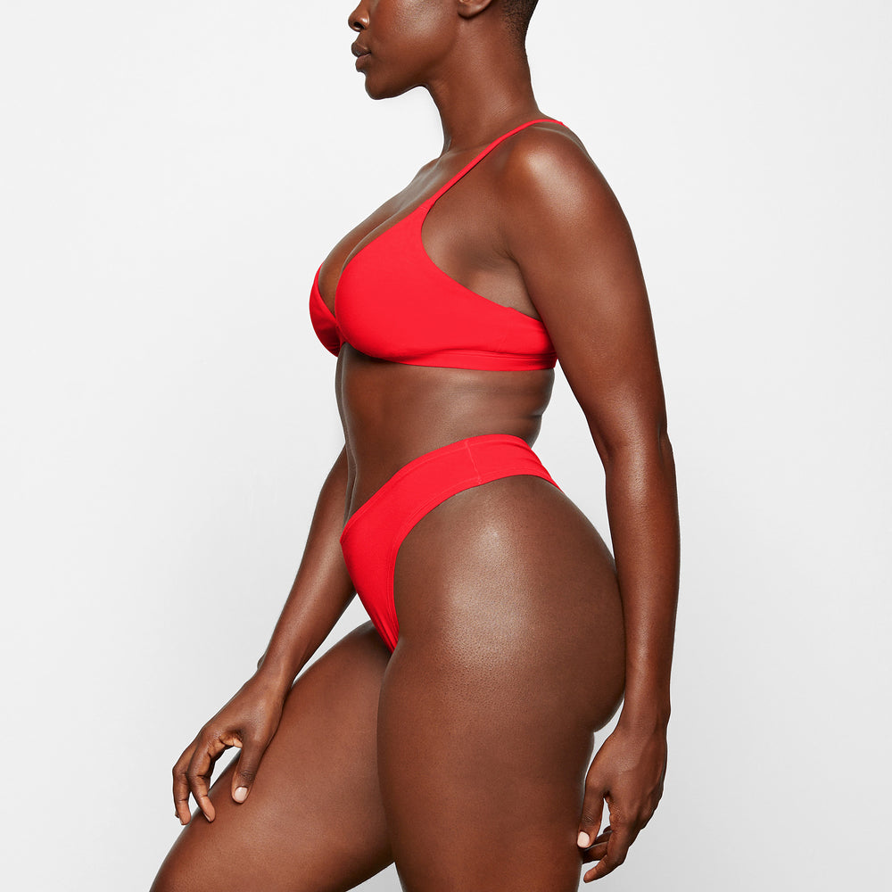 Skims COTTON JERSEY DIPPED Thong Rood | 72PGRWCFA