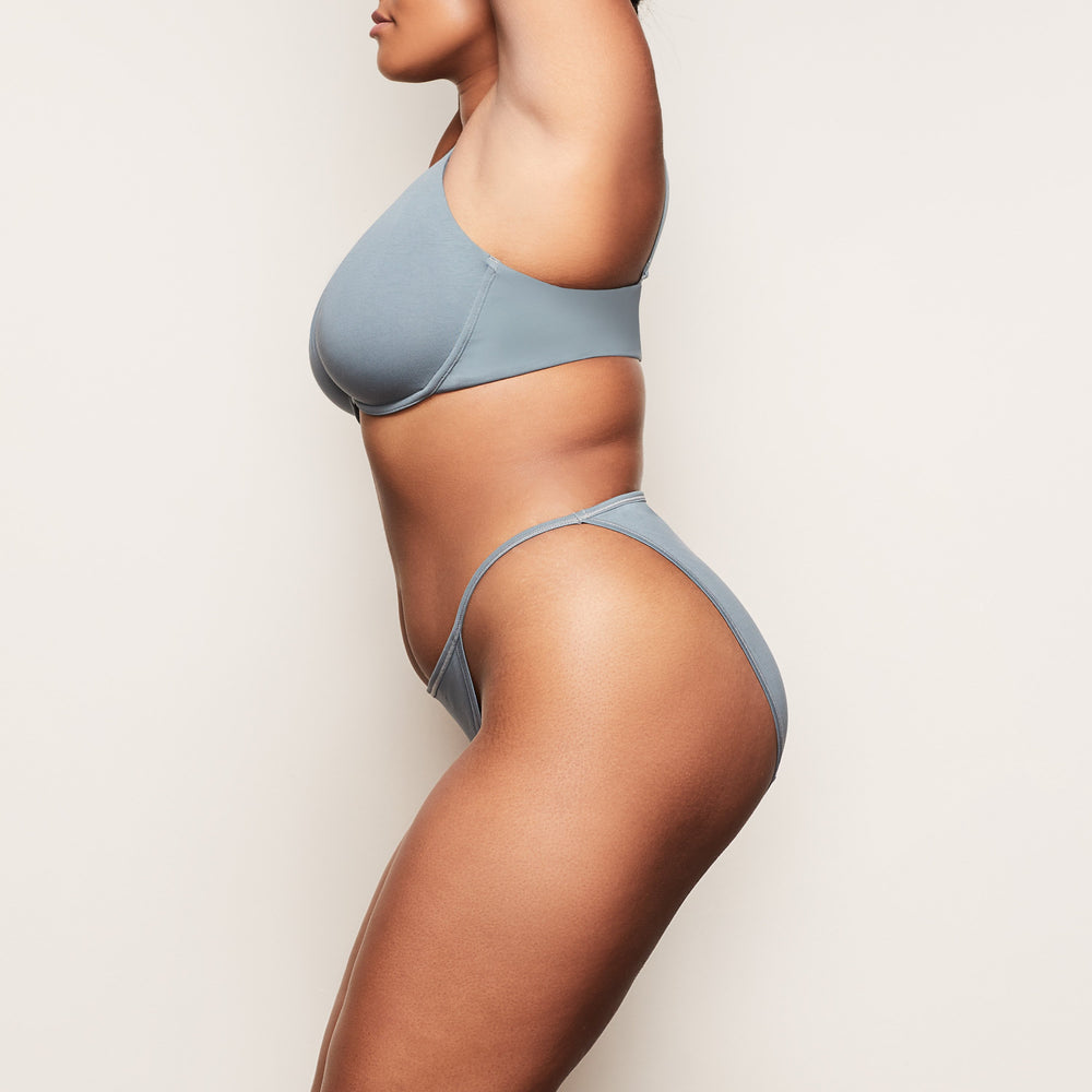 Skims COTTON JERSEY STRING Bikini Blauw | 29XWDQKZU
