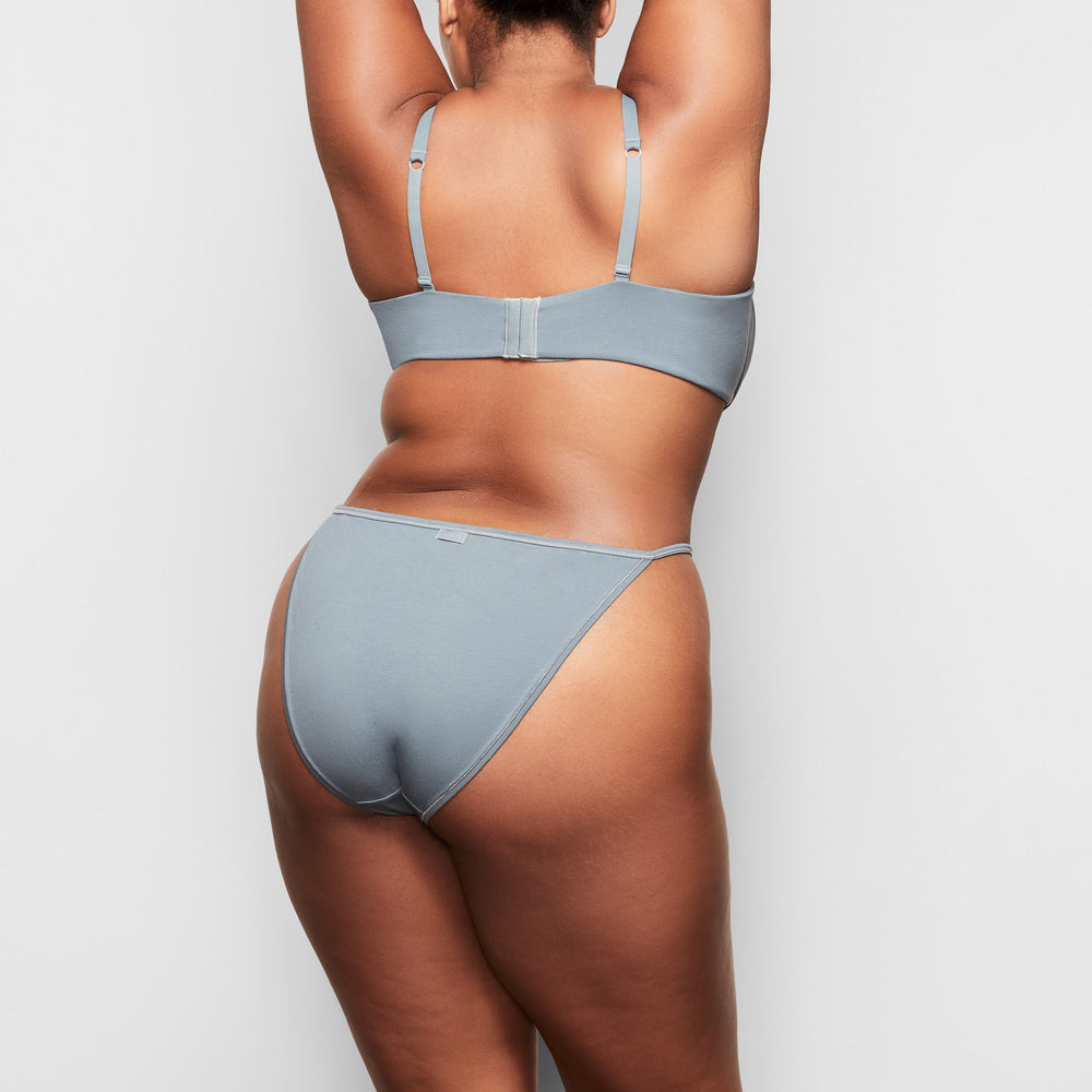 Skims COTTON JERSEY STRING Bikini Blauw | 29XWDQKZU