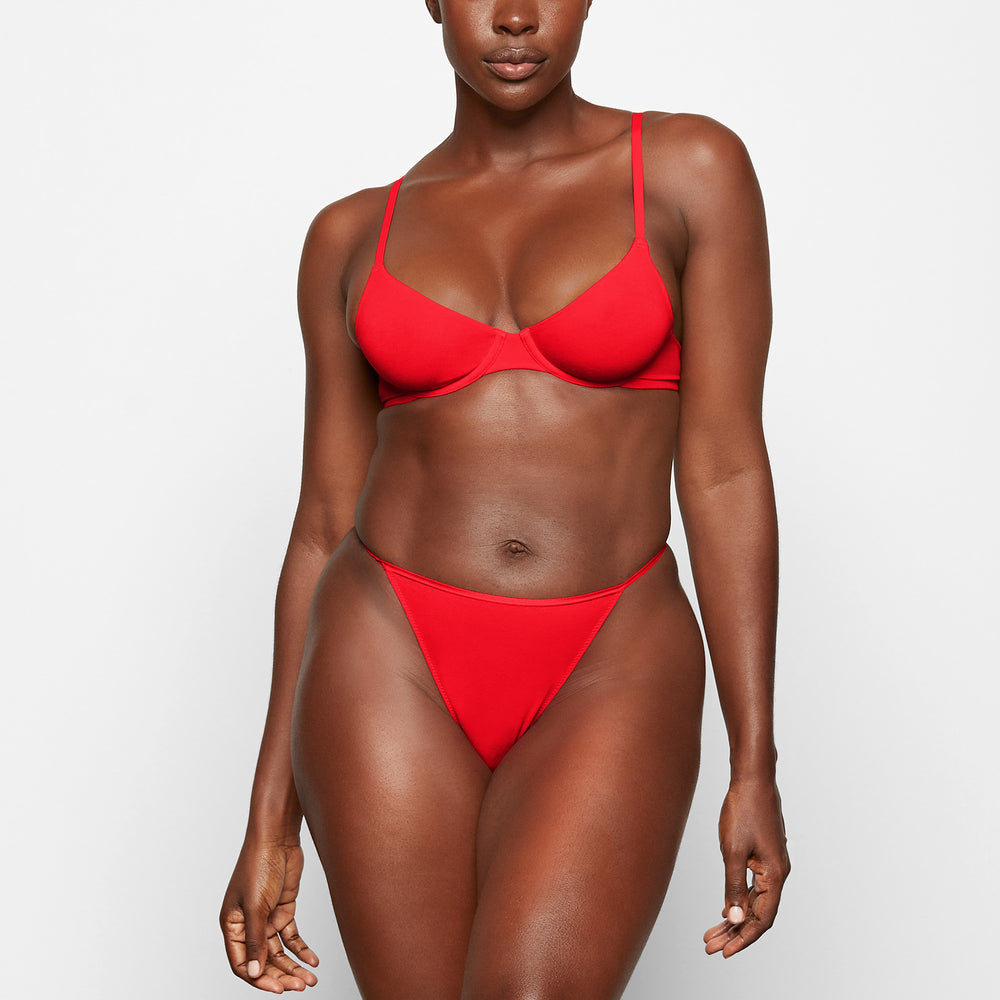 Skims COTTON JERSEY T-shirt Bra Rood | 92QIKRDXN