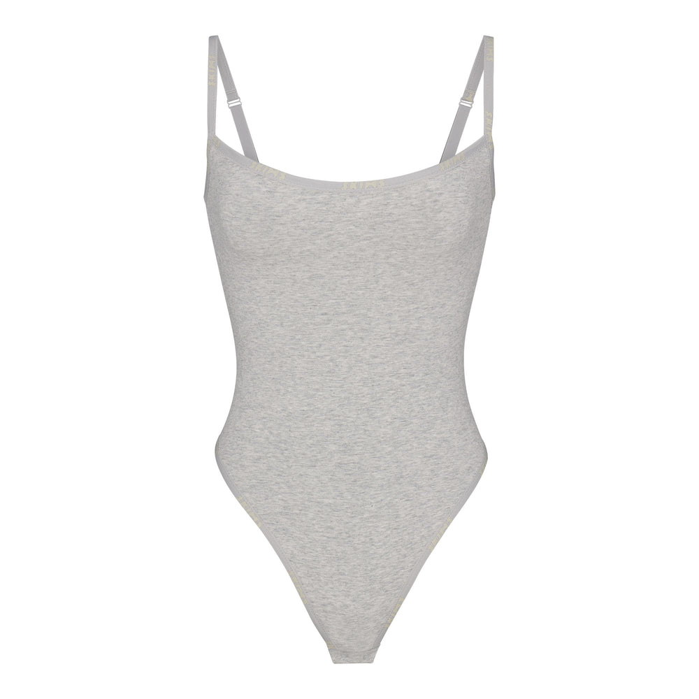Skims COTTON LOGO Cotton Bodysuit Lichtgrijs | 24IDJTMWX