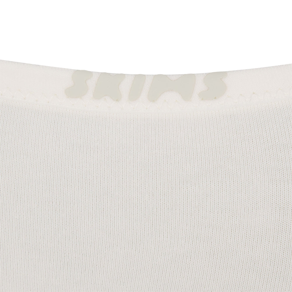 Skims COTTON LOGO Cotton Bodysuit Wit | 02BYCXVOL
