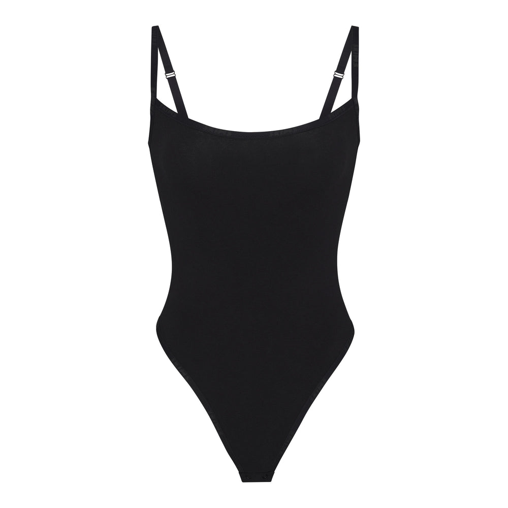 Skims COTTON LOGO Cotton Bodysuit Zwart | 21EIQTKMP