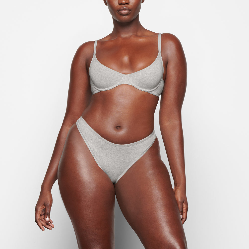 Skims COTTON LOGO DEMI Underwire Bra Lichtgrijs | 50HQYDAWB