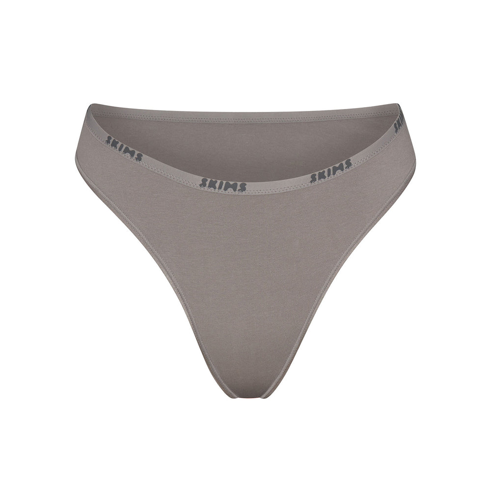 Skims COTTON LOGO HIGH LEG Bikini Grijs | 71QXLWHMC