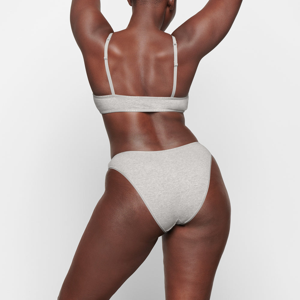 Skims COTTON LOGO HIGH LEG Bikini Lichtgrijs | 86ALRQXPF
