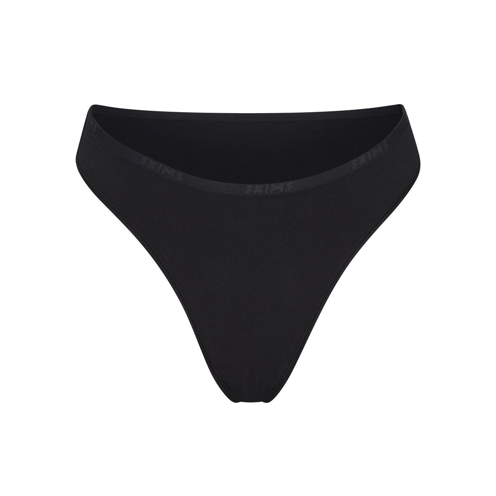 Skims COTTON LOGO HIGH LEG Bikini Zwart | 60SHZFYON