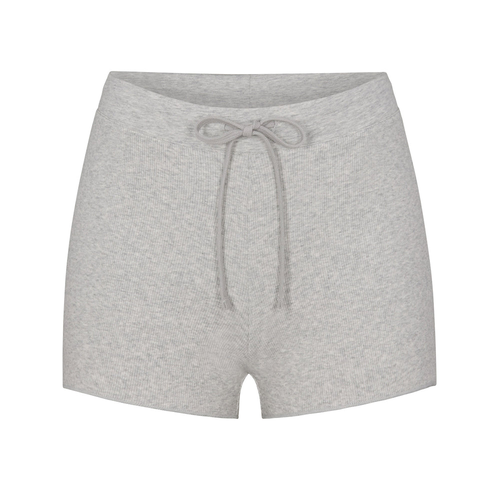 Skims COTTON RIB DRAWSTRING Korte Broek Lichtgrijs | 32SQGYLRM