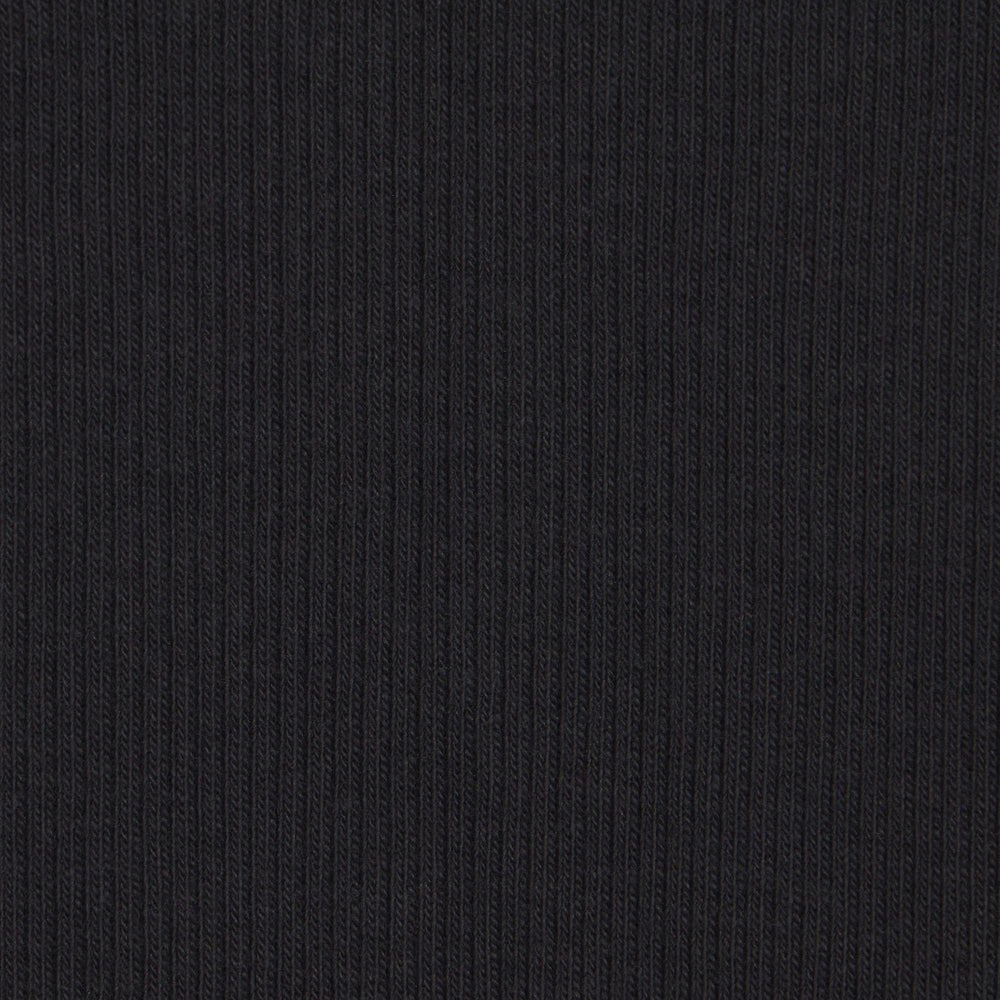 Skims COTTON RIB HENLEY LONG SLEEVE T-shirt Zwart | 98IATDEVU