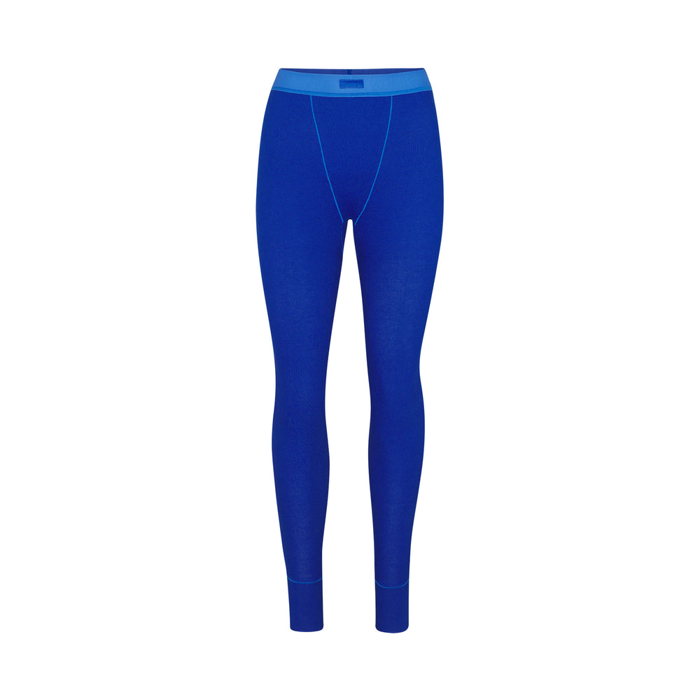 Skims COTTON RIB Leggings Blauw | 80ETCHYQP